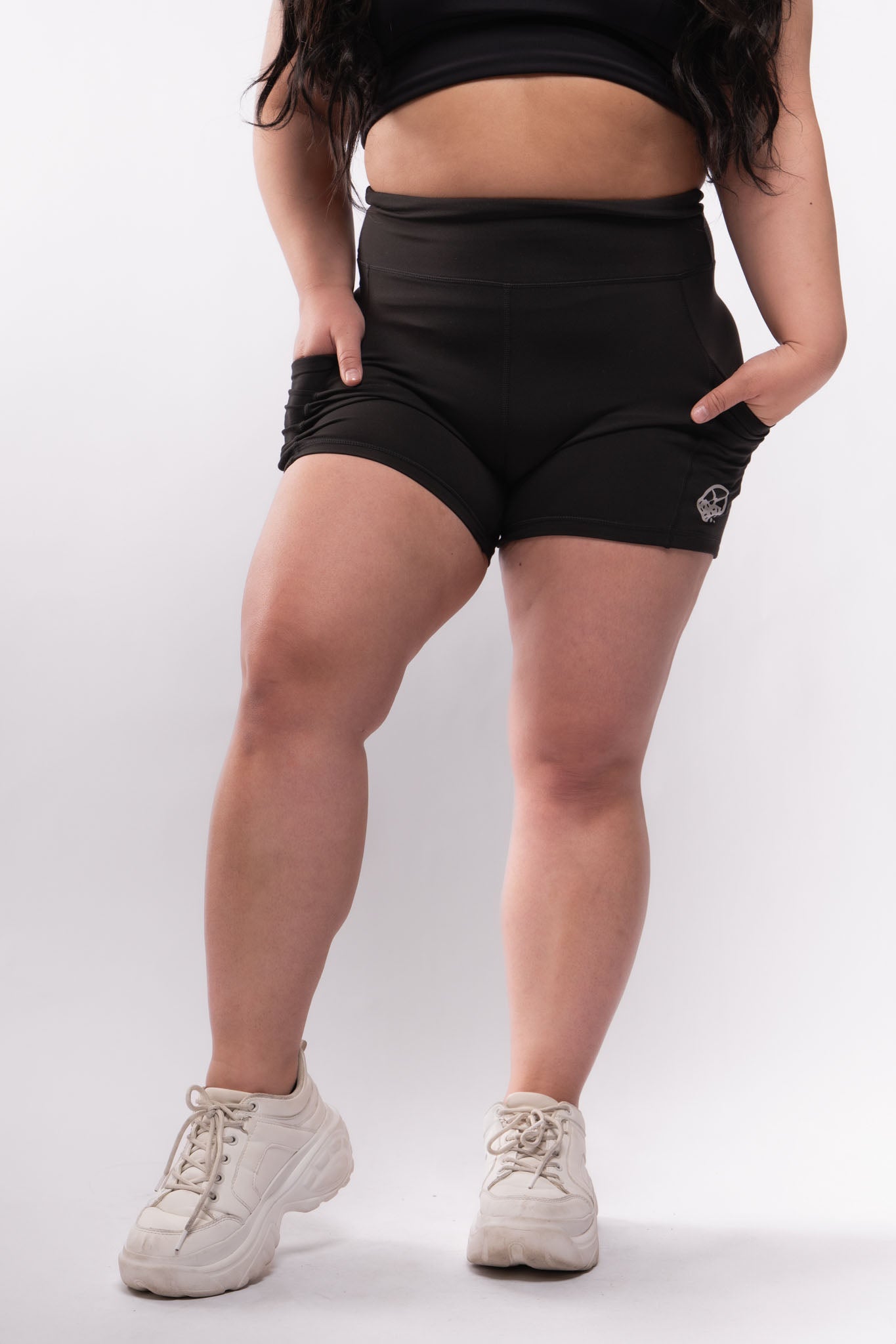 Fashion compression high waisted shorts