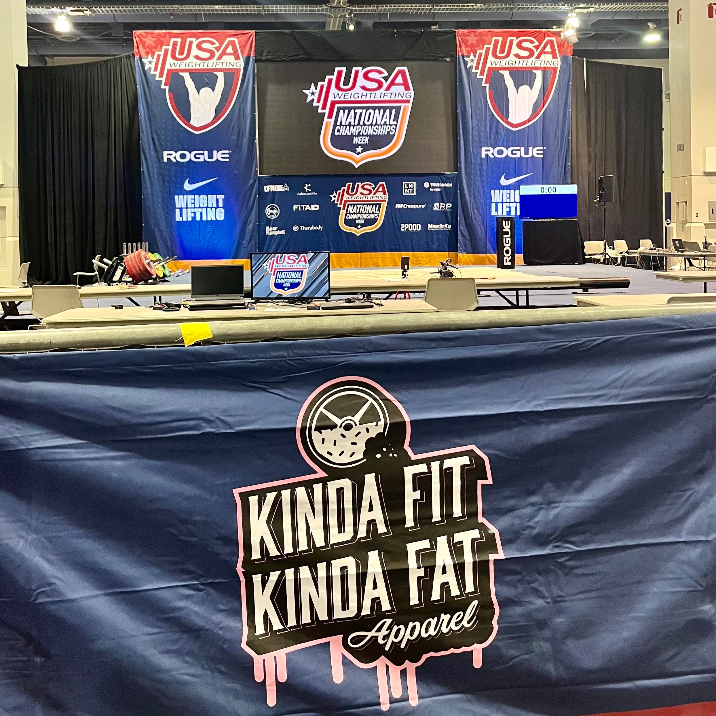 KFKF ambassador Mary Theisen-Lappen competing at USA Weightlifting Nationals in Las Vegas
