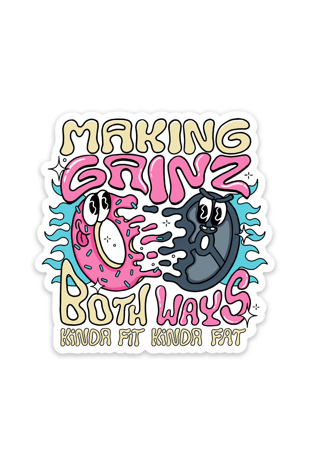 Making Gainz Both Ways Shirt V2 Sticker