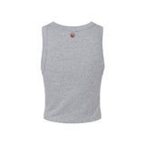 Medallion Ribbed Crop Racer Tank