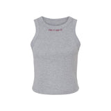 Medallion Ribbed Crop Racer Tank