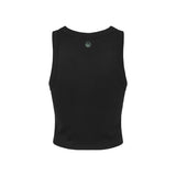 Medallion Ribbed Crop Racer Tank