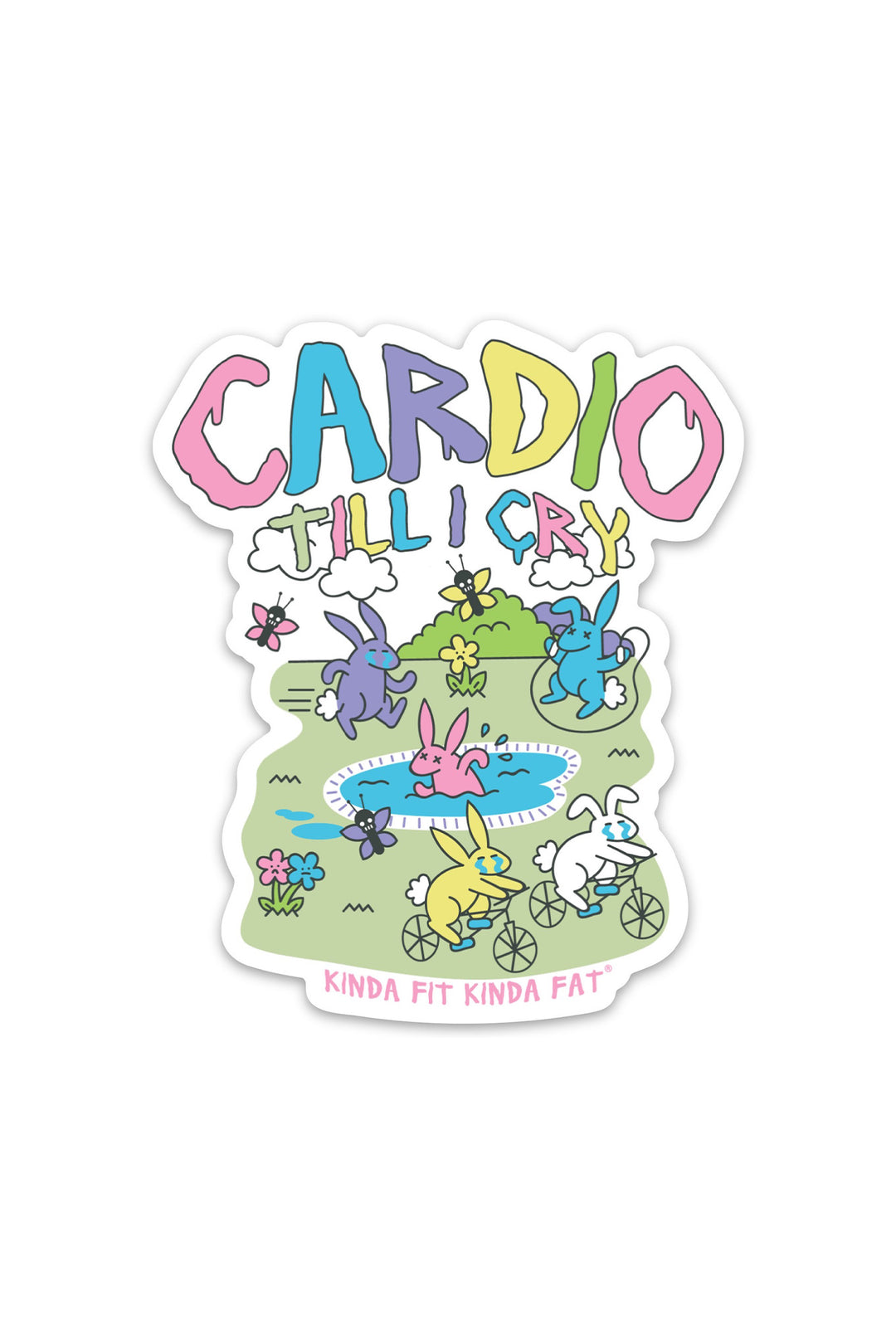 Cardio 'Till I Cry Vinyl Sticker