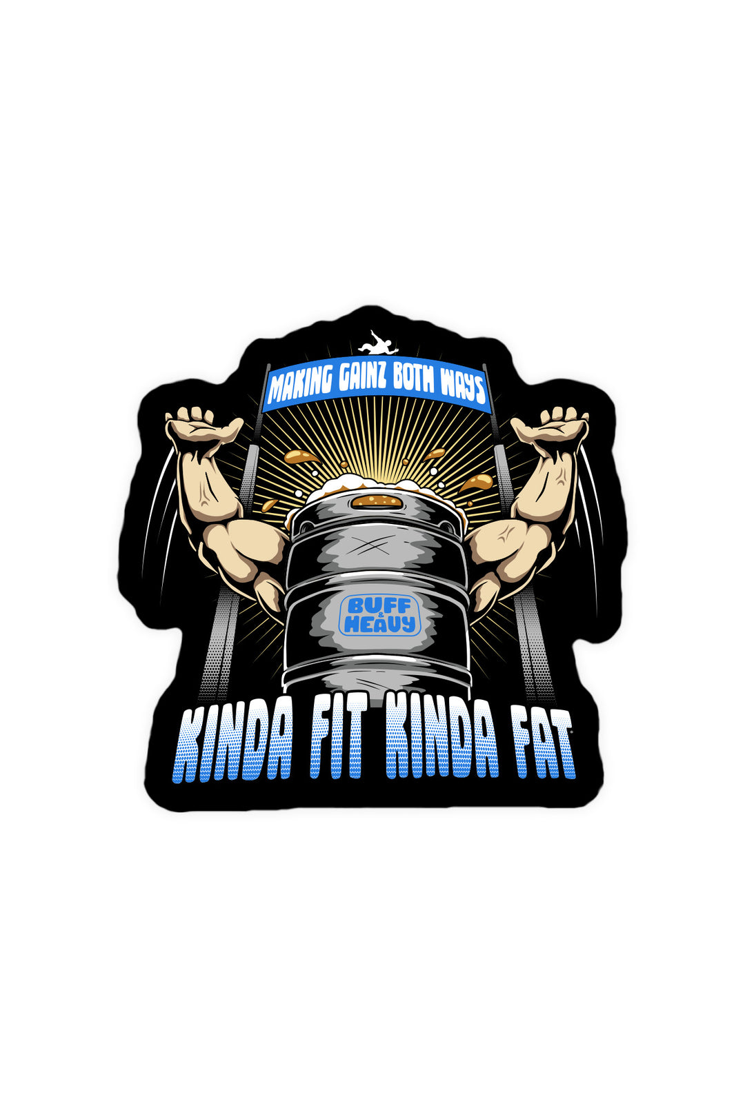 Buff 'N Heavy Vinyl Sticker