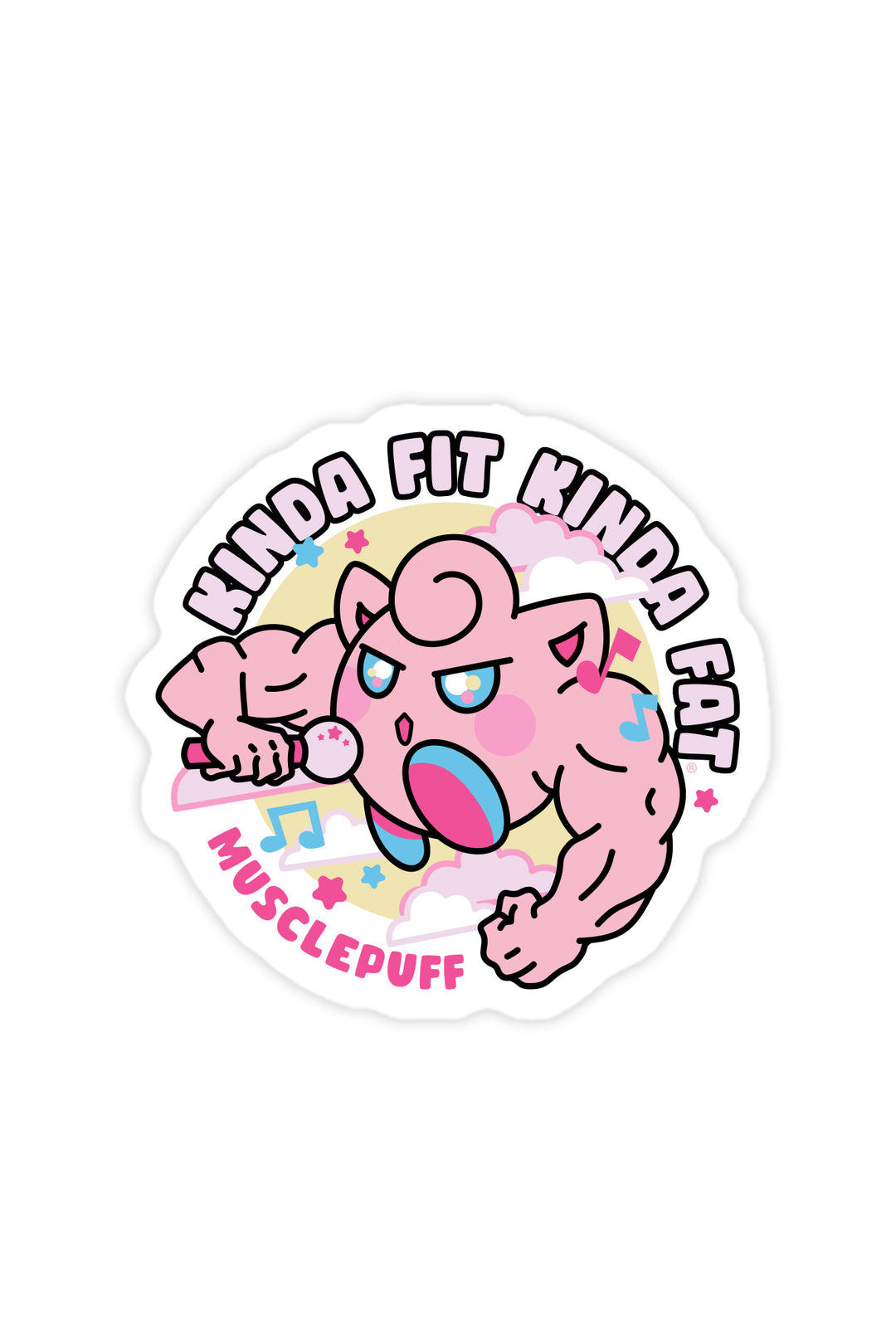 Musclepuff Vinyl Sticker