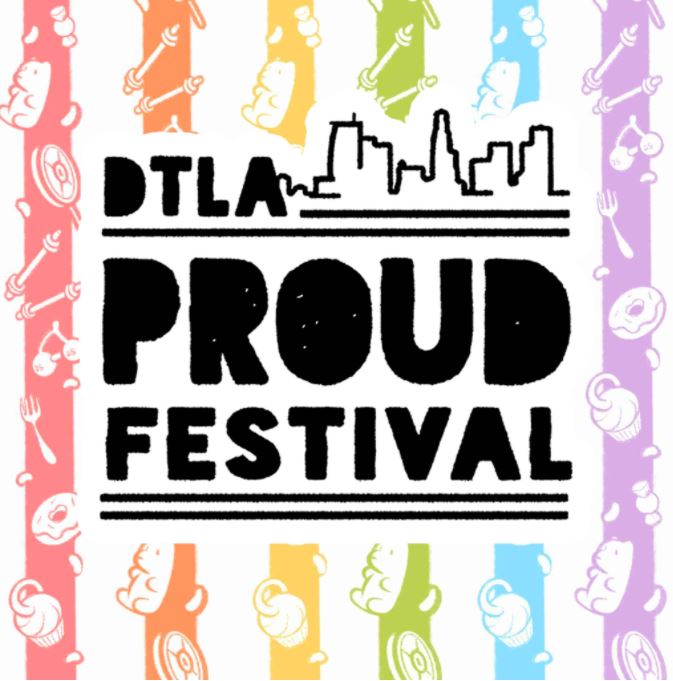 KFKF pop-up booth at the DTLA Proud Festival, 2021