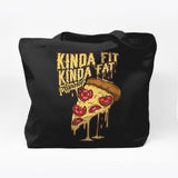 Plateroni Pizza Zippered Tote Bag