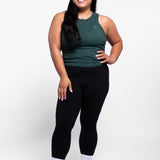 Icon Women's Ribbed Crop Racer Tank