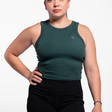 Icon Women's Ribbed Crop Racer Tank
