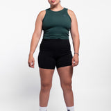 Icon Women's Ribbed Crop Racer Tank