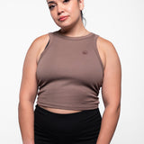 Icon Women's Ribbed Crop Racer Tank