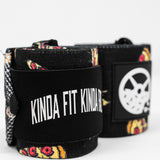 Plateroni Pizza Wrist Wraps - 30" Weightlifting Wrist Support - Black
