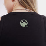 Medallion Ribbed Crop Racer Tank