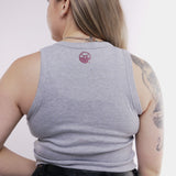 Medallion Ribbed Crop Racer Tank