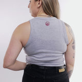 Medallion Ribbed Crop Racer Tank