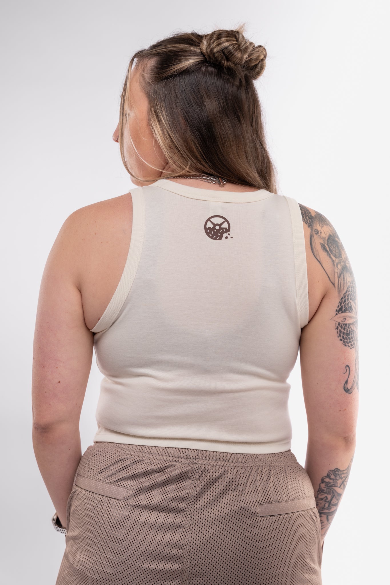 Fahrenheit Ribbed Crop Racer Tank