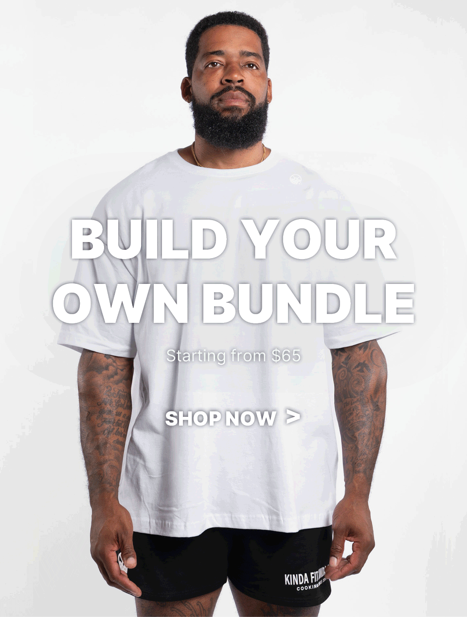 Shop our KFKF Build Your Own Bundle – three models in size inclusive basics tees starting from $65