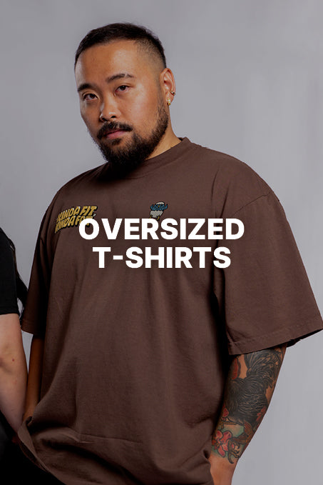 Shop KFKF Oversized T-Shirts – brown graphic oversized tee