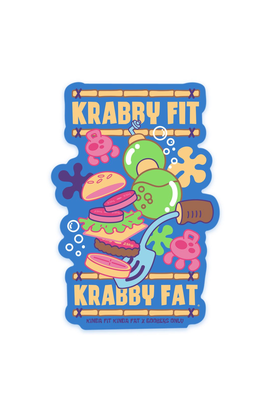 KFKF x Goobers Only: Krabby Fit Krabby Fat Sticker