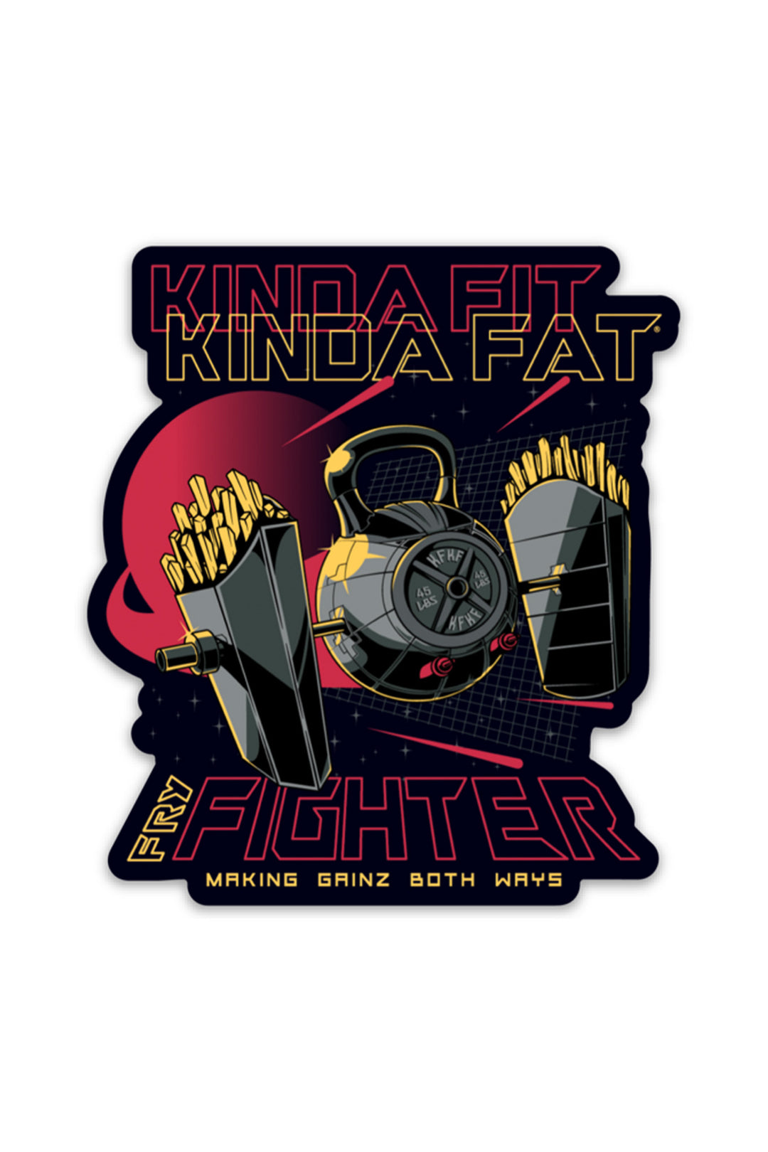 Fry Fighter Sticker