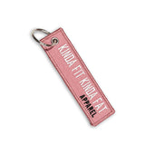 Pink Jet Tag Keychain