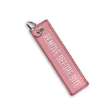 Pink Jet Tag Keychain