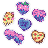 Candy Hearts Vinyl Sticker Sheet
